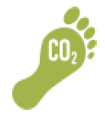 Green foot logo low CO2
