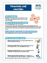 Platelets and exercise leaflet