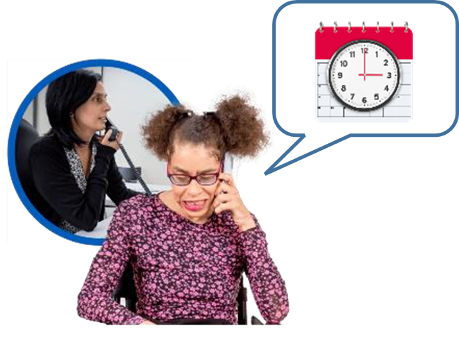 On the phone to the doctor about an appointment